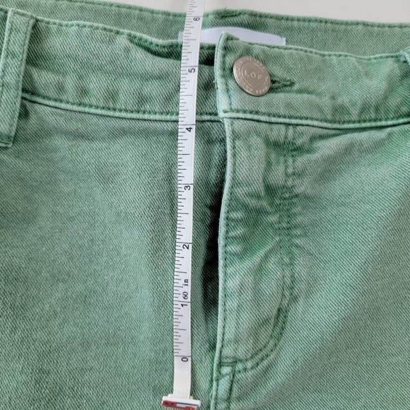 made and loved LOFT Green 5 Pocket Denim Shorts Size 29/8 - Picture 8 of 11